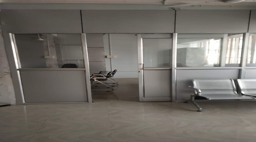 office space with partition and furniture