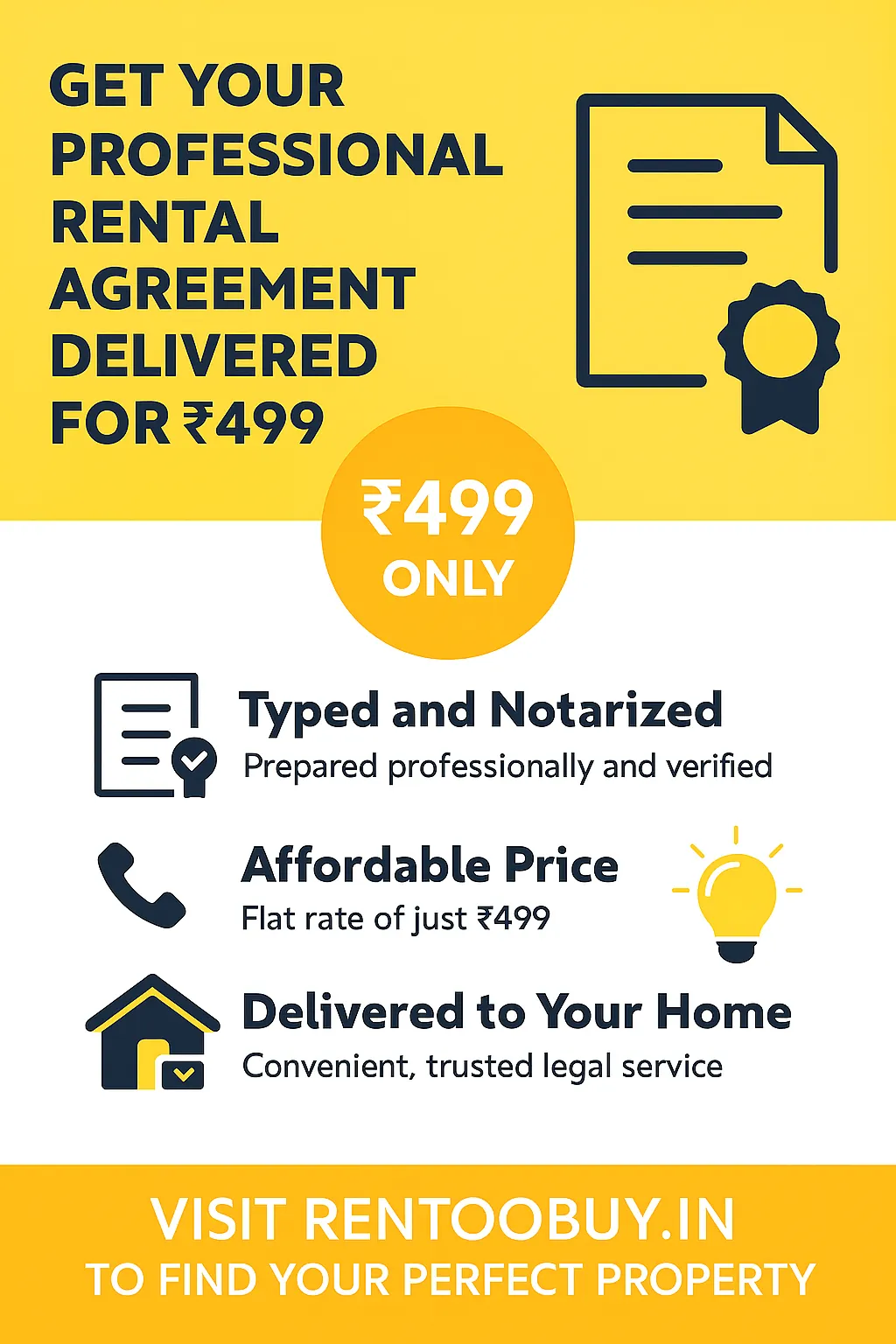 rent agreement for 499